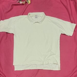 1990s Calvin Klein Sport Cream Polo Shirt